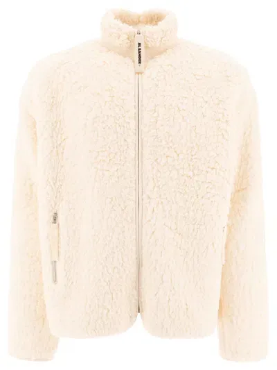 Jil Sander Cotton Fleece Jacket Jackets In White