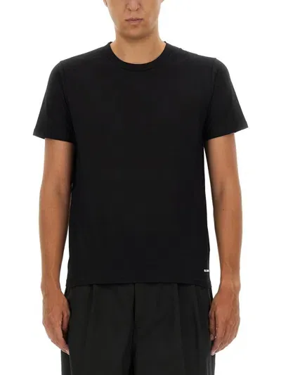 Jil Sander Cotton T-shirt In Black