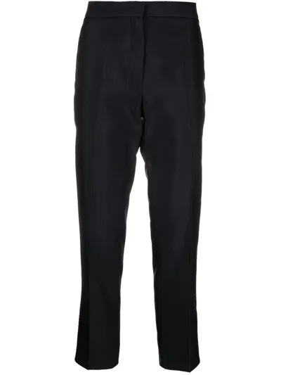 Jil Sander Cropped Tailored Trousers In Blue