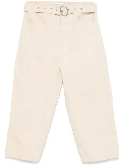 Jil Sander Curved-leg Jeans In Neutrals