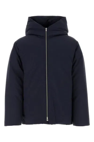 Jil Sander Navy Blue Polyester Down Jacket