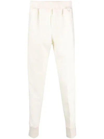 Jil Sander Elasticated-waistband Wool Track Pants In Nude