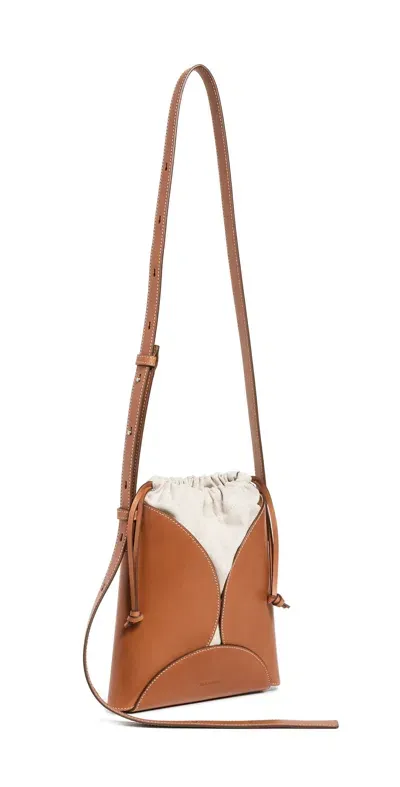 Jil Sander Ellipse Crossbody Bag Tan