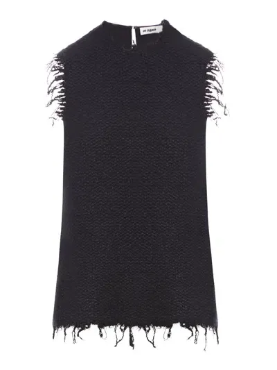 Jil Sander Sleeveless Top In Black  