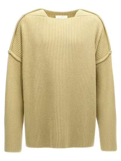 Jil Sander Geometric Neckline Sweater Sweater, Cardigans In Green