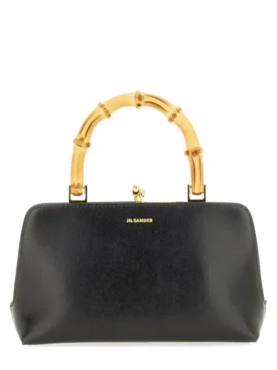 Jil Sander Goji Bamboo Mini Bag In Black