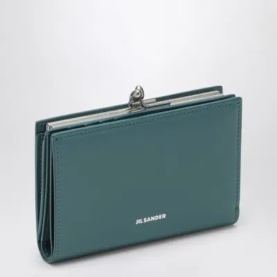 Jil Sander Goji Lagoon-coloured Small Wallet In Blue