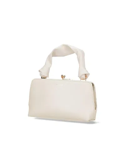 Jil Sander Goji Leather Mini Bag In White