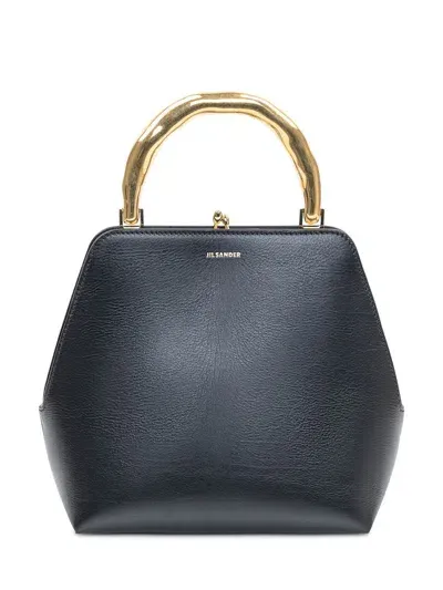 Jil Sander Goji Square Bag In Black