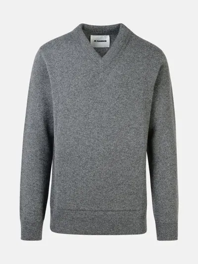 Jil Sander Grey Virgin Wool Sweater