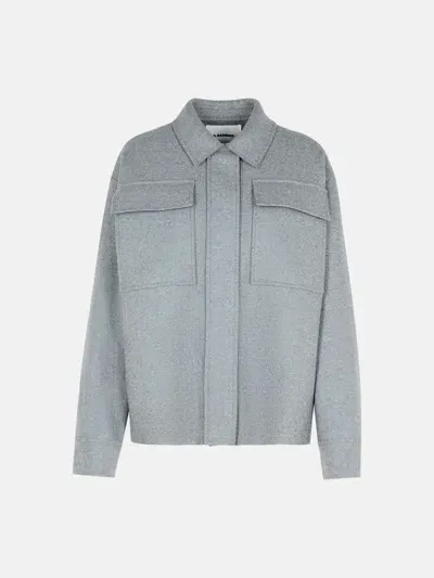 Jil Sander Grey Wool Blend Shirt