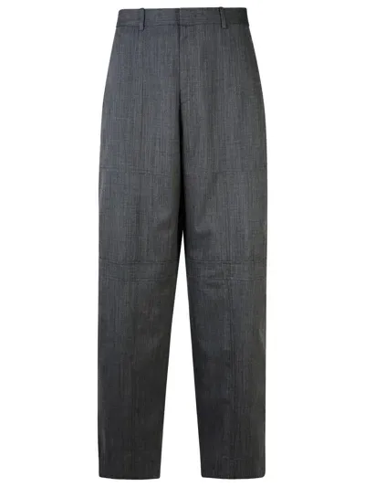 Jil Sander Grey Wool Trousers In Gray