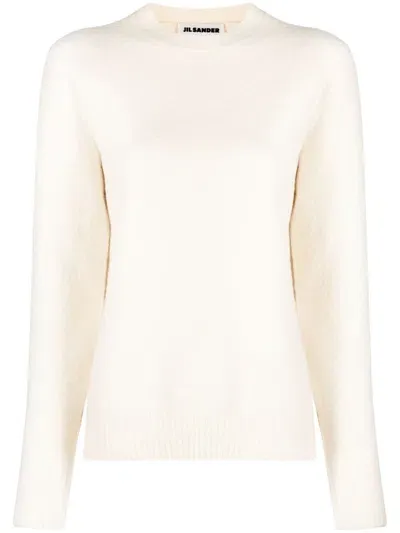 Jil Sander Roll-neck Virgin Wool Jumper In White