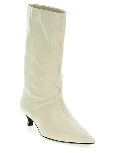 Jil Sander Heeled Boot In Beige