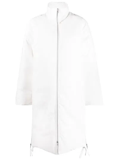 Jil Sander High-neck Padded Coat In White