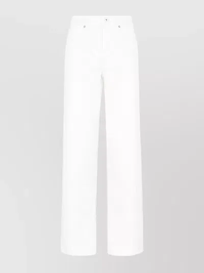 Jil Sander High Waist Cotton Jeans In White