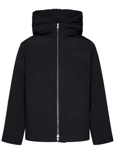 Jil Sander Nylon Puffer Jacket In Black