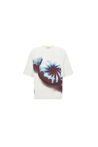 Jil Sander Graphic Printed T In White