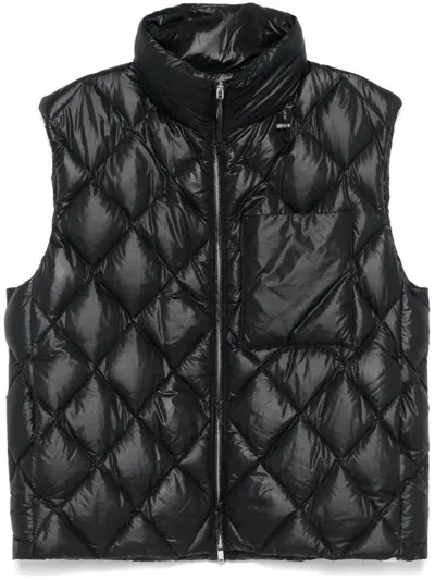 Jil Sander Quilted Gilet In Black