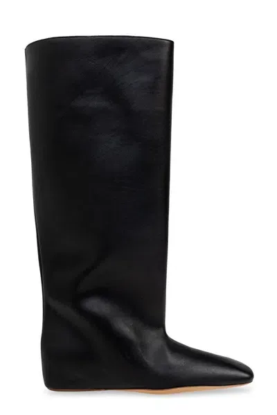 Jil Sander Knee Boots In Black