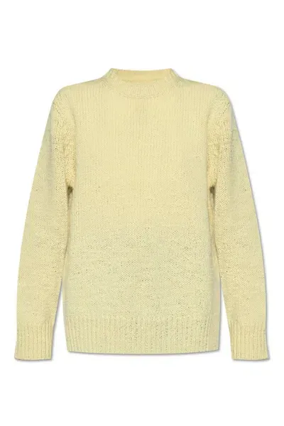 Jil Sander Knitted Crewneck Jumper In Yellow