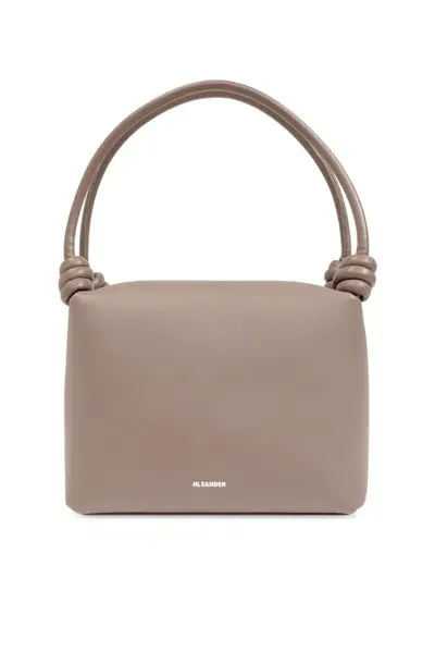 Jil Sander Small Knot-detailing Tote Bag In Brown