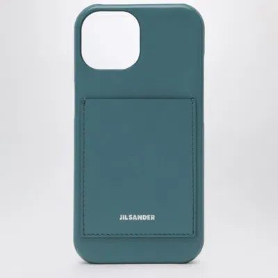 Jil Sander Lagoon-coloured Iphone 15 Pro Cover With Logo In Light Blue