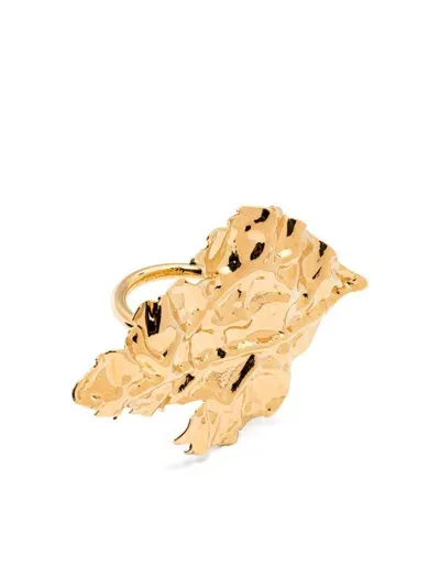 Jil Sander Leaf Ring In Gold