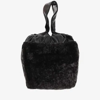 Jil Sander Leather And Shearling Bag