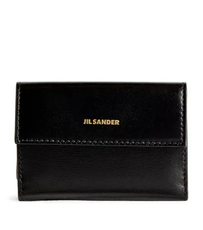 Jil Sander Leather Logo Wallet In Black