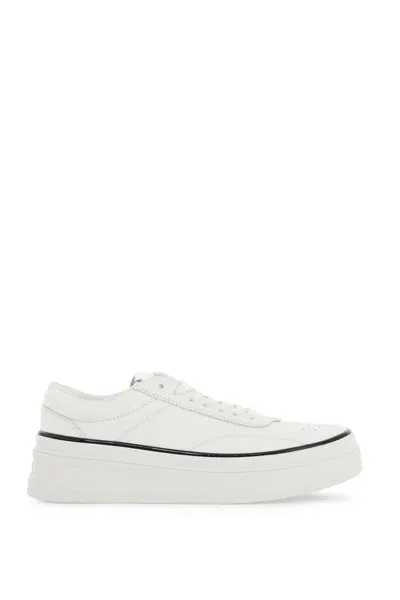 Jil Sander Leather Sneakers For Everyday In White