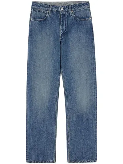 Jil Sander Straight-leg-jeans Mit Logo-applikation In Blau