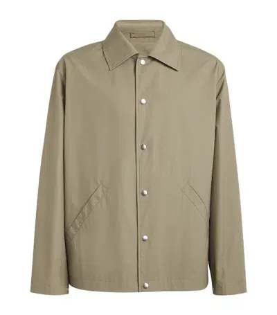 Jil Sander Khaki Printed Jacket In Green