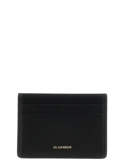 Jil Sander Logo Card Holder Wallets, Card Holders In Black