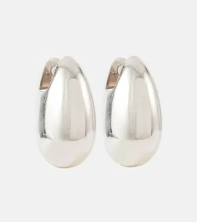 Jil Sander Logo Earrings In Metallic