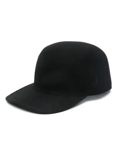 Jil Sander Logo-embroidered Cap In Black