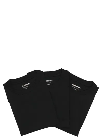 Jil Sander Logo  Pack Of 3 T-shirt Black