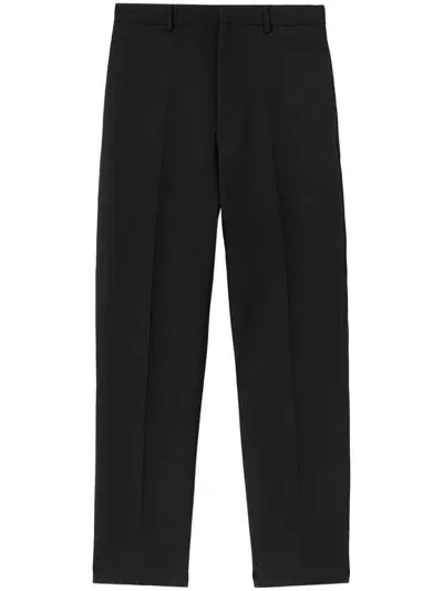 Jil Sander Tapered-leg Wool Trousers In Negro