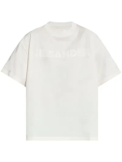 Jil Sander Logo-print Cotton T-shirt In White