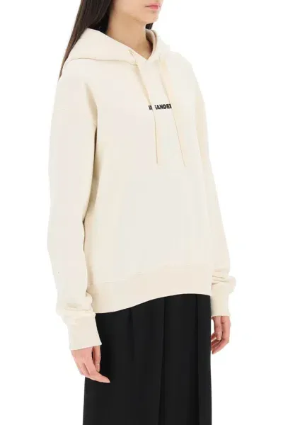 Jil Sander Logo-print Cotton Jersey Hoodie In Multicolor