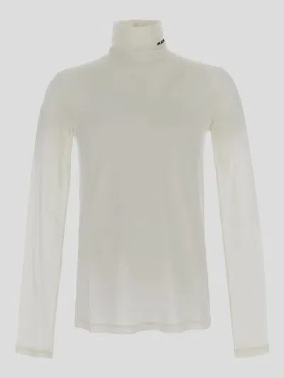 Jil Sander Logo Print Turtleneck In Multicolor