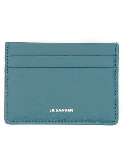 Jil Sander Logo Printed Cardholder In Black