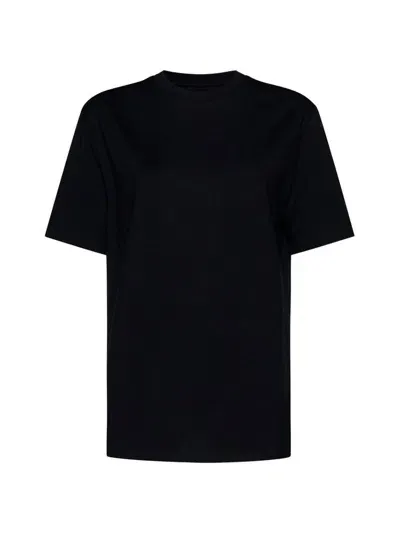 Jil Sander Logo Printed Crewneck T In Black