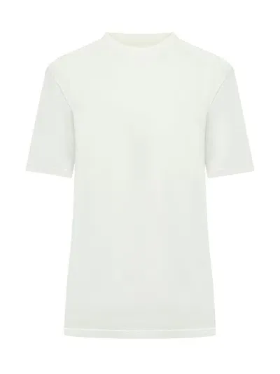 Jil Sander Logo Printed Crewneck T In White