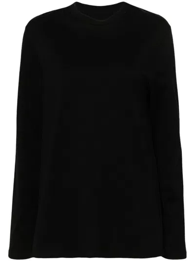 Jil Sander Logo-print Cotton T-shirt In Negro