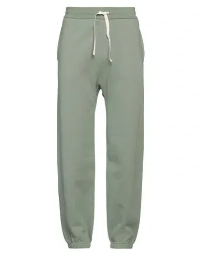 Jil Sander Brushed Cotton Joggers With Drawstring In Green