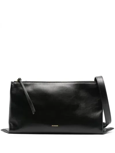 Jil Sander Mittelgrosse Empire Schultertasche In Black