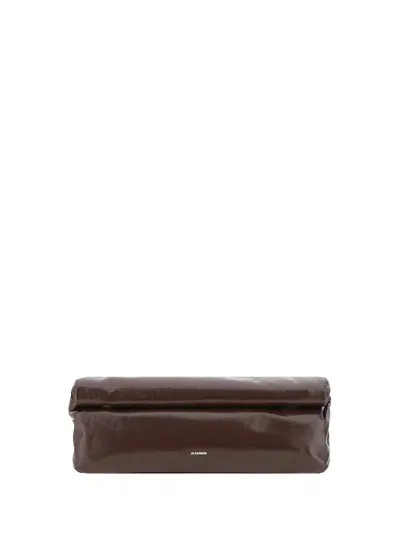 Jil Sander Rollup Media Bag For In Chocolate Plum