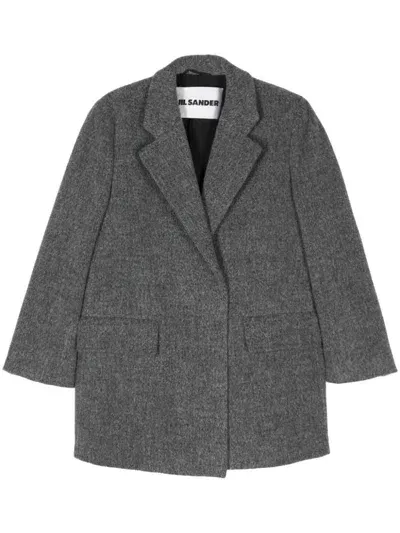 Jil Sander Mélange-effect Blazer In Gray