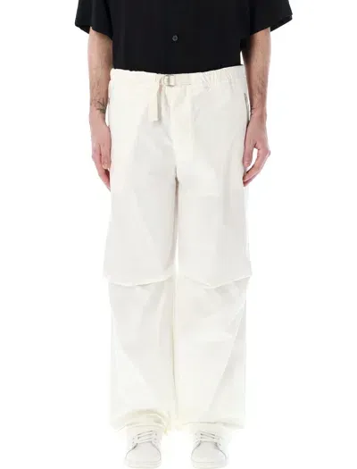 Jil Sander Belted Cargo Pants In White